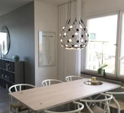 Suspension*Luceplan Suspension, Mesh, D86C551, , LED, 2700k, 1500lm, Ø55cm, H55cm, 1m - noir