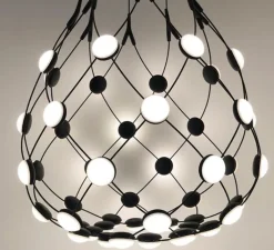 Suspension*Luceplan Suspension, Mesh, D86C551, , LED, 2700k, 1500lm, Ø55cm, H55cm, 1m - noir