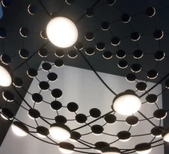 Suspension*Luceplan Suspension, Mesh, D86C551, , LED, 2700k, 1500lm, Ø55cm, H55cm, 1m - noir