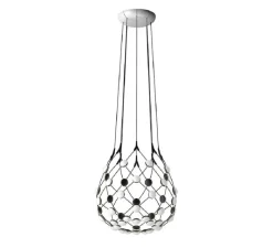 Suspension*Luceplan Suspension, Mesh, D86C551, , LED, 2700k, 1500lm, Ø55cm, H55cm, 1m - noir