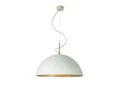 Suspension*In-es.artdesign Suspension, Mezza Luna 1, , Ø70cm, H33cm - blanc (intérieur or)