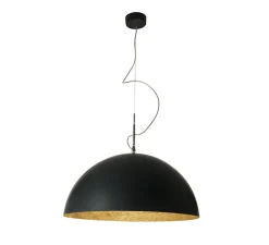 Suspension*In-es.artdesign Suspension, Mezza Luna 2, , Ø120cm, H60,5cm - noir (intérieur or)