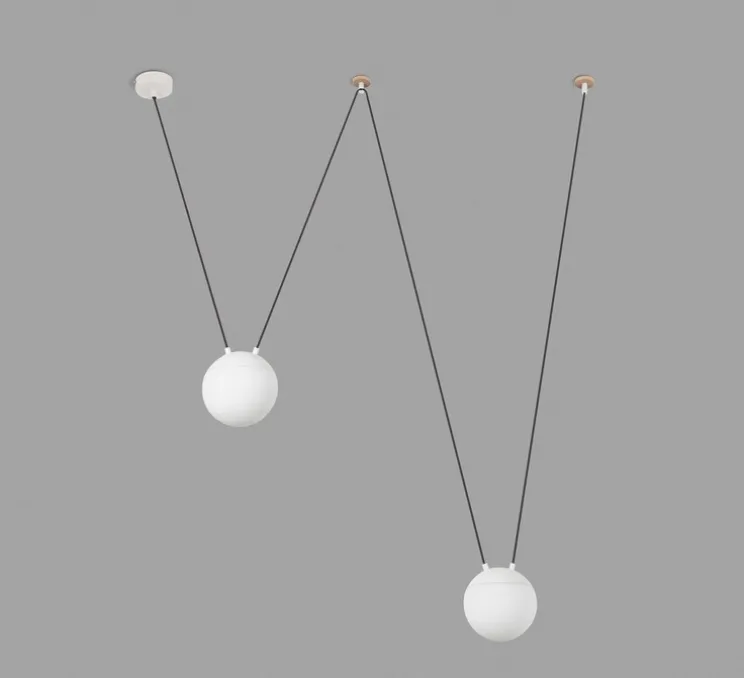 Suspension, Mine Space 2L, blanc, LED, Ø18,5cm, H18,5cm - Faro