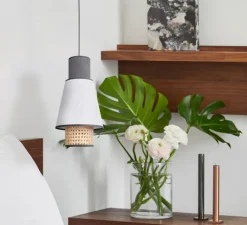 Suspension*Market Set Suspension, Mini Singapour XS, , blanc, Ø22cm, H36cm - anthracite