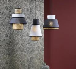 Suspension*Market Set Suspension, Mini Singapour XS, , blanc, Ø22cm, H36cm - anthracite