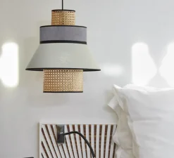 Suspension*Market Set Suspension, Mini Singapour GM, , amande, Ø30cm, H32cm - anthracite