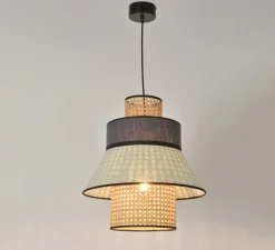 Suspension*Market Set Suspension, Mini Singapour GM, , amande, Ø30cm, H32cm - anthracite