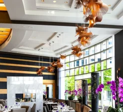 Suspension*LZF Suspension, Minimikado S, , LED, H50cm, L70cm - bois de cerisier naturel