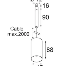 Suspension*Modular Suspension, Minude Jack Suspended 45 1x, , LED, 2700K, 605 lm, Ø4,5cm, H8,8cm - Champagne