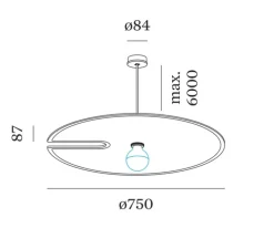 Suspension, Mirro Soft 3.0, calcaire, Ø75cm, H8,7cm - Wever&Ducré