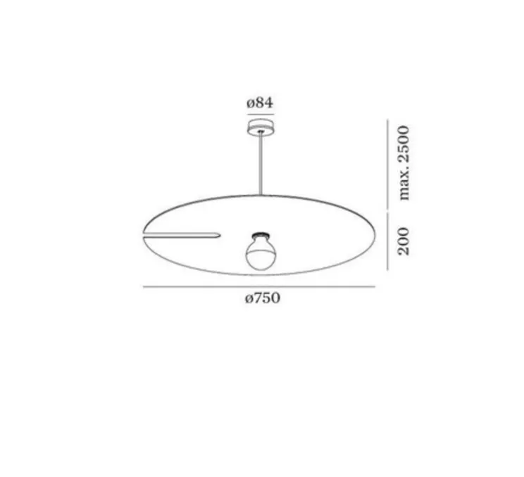 Suspension, Mirro suspended 3.0, chrome, Ø75cm, H20cm - Wever&Ducré