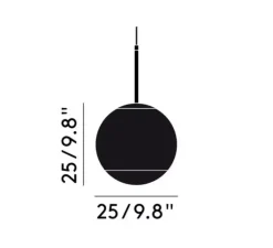 Suspension*Tom Dixon Suspension, Mirr Ball 25, , LED, dim, 3000K, 800 lm, Ø25cm, H25cm - or