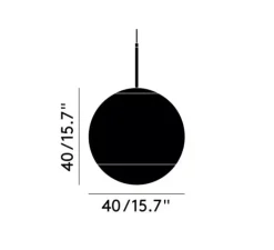 Suspension*Tom Dixon Suspension, Mirr Ball 40, , LED, dim, 3000K, 800 lm, Ø40cm, H40cm - or