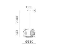 Suspension*ACB Suspension, Mirta, blanc & noir, Ø38cm, H24cm - blanc & noir