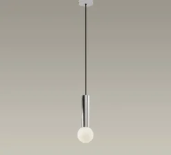 Suspension*LEDS C4 Suspension, Mist, , IP44, Ø10cm, H30cm - chrome