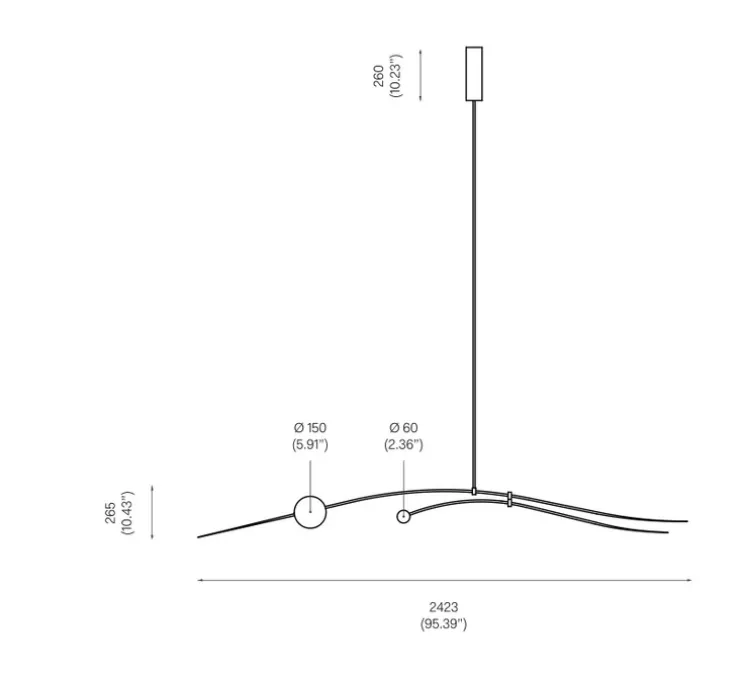 Suspension, Mobile Chandelier 16, noir, LED, dim, 2700K, 800-350 lm, L242,3cm, H26,5cm - Anastassiades Studio