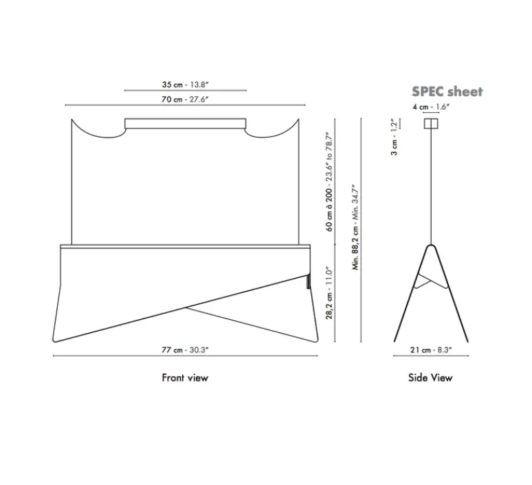 Suspension*DesignHeure Suspension, Mobula Grande, blanc, tissus argenté, feutrine noire/bleu roi, L21cm, H28cm - blanc argenté et bleu roi