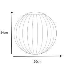 Suspension, MODECO, blanc, câble noir , Ø20cm, H24cm - Nordic Tales