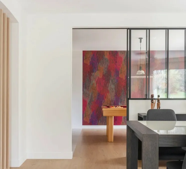 Suspension, MODECO, blanc, câble noir , Ø20cm, H24cm - Nordic Tales