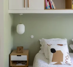 Suspension, Modeco Plus, blanc avec cable crema, Ø20cm, H26cm - Nordic Tales