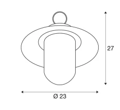 Suspension*SLV Suspension, Molat, , IP44, Ø23cm, H27cm - anthracite