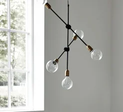 Suspension*House Doctor Suspension, Molecular, , H78cm, Ø68cm - noir, laiton
