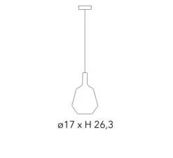 Suspension*Penta Suspension, MoM fatty, , rosace e, câble 2m, Ø17cm, H26,3cm - noir