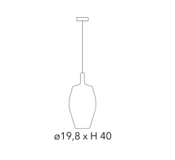 Suspension*Penta Suspension, MoM tall, , rosace e, Ø19,8cm, H40cm - noir