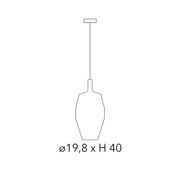 Suspension*Penta Suspension, MoM tall, , rosace e, Ø19,8cm, H40cm - noir