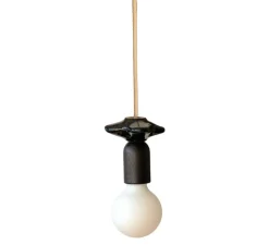 Suspension*Carré Coco Suspension, Mona I, , Ø10cm, H14cm - brun, avec 1 fleur brune