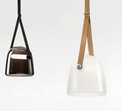 Suspension*Brokis Suspension, Mona Large, , LED, Ø38cm, H38cm - opale, chêne