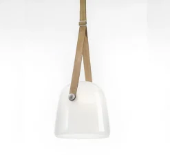 Suspension*Brokis Suspension, Mona Large, , LED, Ø38cm, H38cm - opale, chêne