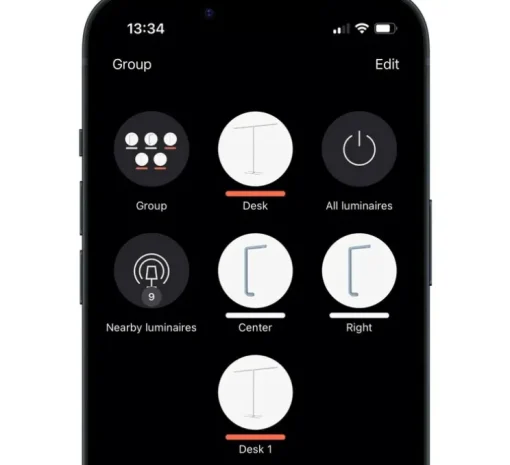 Suspension monte et baisse, Team, sable, LED, dim, 4000K, 10700 lm, L137cm, H4cm - GRAU