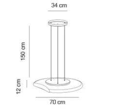 Suspension, Moon, blanc, IP23, LED, 3000K, 3250 lm, Ø70cm, H12cm - Alma light