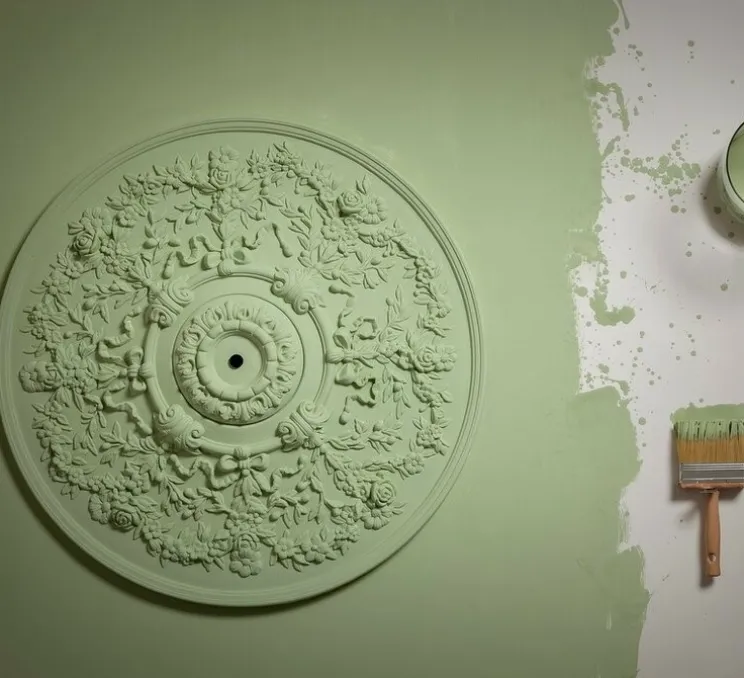 Suspension, Moonbloom 7B, blanc & noir, rosace 75cm, LED, dim, 2700k, 1821 lm, Ø11cm, H10cm - Karman