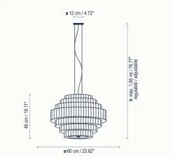 Suspension*Bover Suspension, Mos 01, , Ø60cm, H46cm - crème