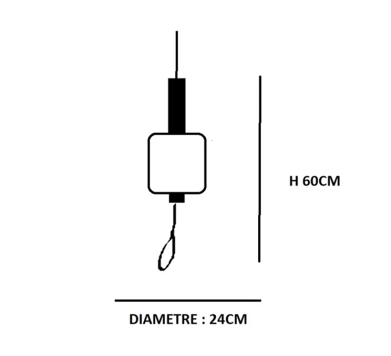 Suspension*KDLN Suspension, Motus, , LED, dim, 2700K, 2420 lm, Ø24cm, H60cm - noir