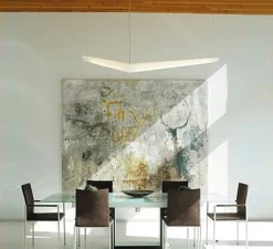 Suspension*Artemide Suspension, Mouette Asymmetric, , IP40, LED, 3000K, 8186lm, L195cm, H15cm - blanc