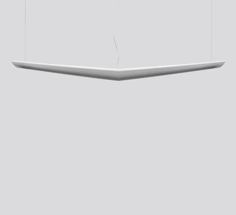Suspension*Artemide Suspension, Mouette, , IP40-20, LED, 3000K, 12215lm, L255cm, H21cm - symétrique, non variable, blanc
