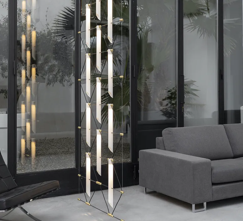 Suspension*DesignHeure Suspension, Mozaik 2x5, , L90cm, H280cm - blanc