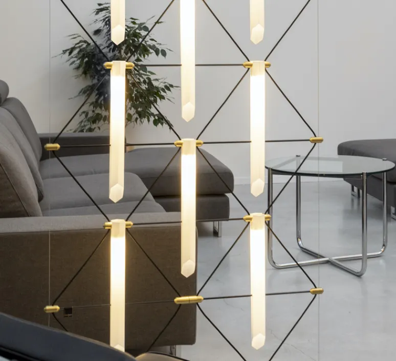 Suspension*DesignHeure Suspension, Mozaik 2x5, , L90cm, H280cm - blanc