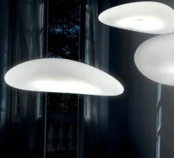 Suspension, Mr Magoo, blanc, LED, dim, 3000K, 2794 lm, Ø52cm, H10,2cm - Stilnovo