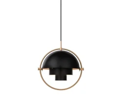 Suspension, Multi-Lite Large, noir mat et laiton, Ø36cm, H42cm, - GUBI