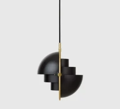 Suspension, Multi-Lite Small, noir, laiton, Ø25,5cm, H28cm - Gubi