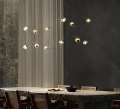 Suspension, Munari 6, noir, LED, dim, 2400K, 3840 lm, Ø120cm, H45cm - DCW éditions Paris