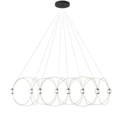 Suspension, Munari 8, or, LED, dim, 2400K, 5120 lm, L156cm, H42cm - DCW éditions Paris
