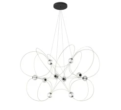 Suspension, Munari 10, or, LED, dim, 2400K, 6400 lm, L120cm, H82cm - DCW éditions Paris