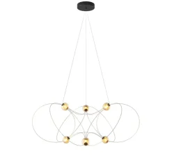 Suspension, Munari 6, or, LED, dim, 2400K, 3840 lm, Ø120cm, H45cm - DCW éditions Paris