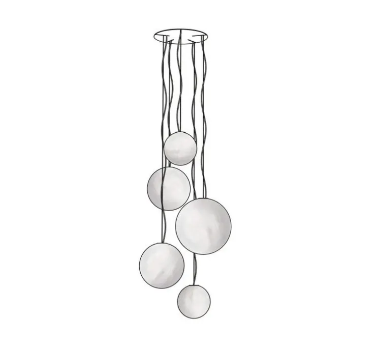Suspension, Murano 50, blanc, Ø50cm, H50cm - Slide