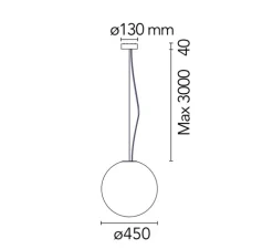 Suspension, My Sphere, blanc, Ø45cm, H45cm - Flos